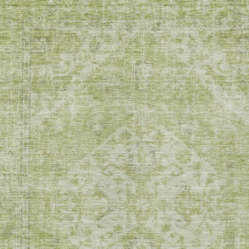 Sage And Ivory Oriental Washable Indoor Outdoor Area Rug Photo 5