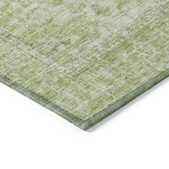 Sage And Ivory Oriental Washable Indoor Outdoor Area Rug Photo 4