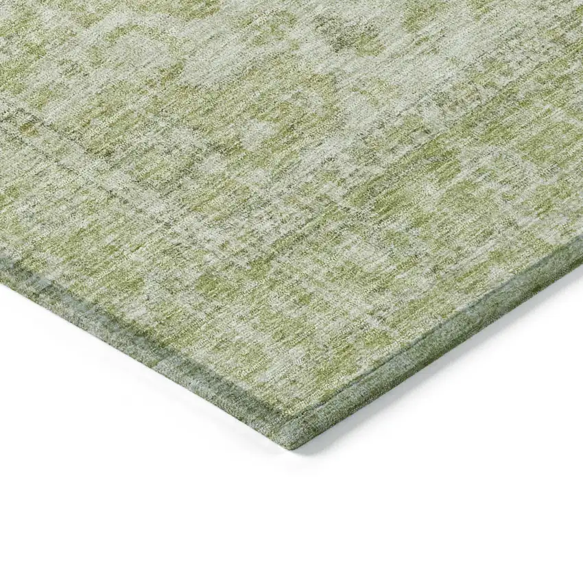 Sage And Ivory Oriental Washable Indoor Outdoor Area Rug Photo 4