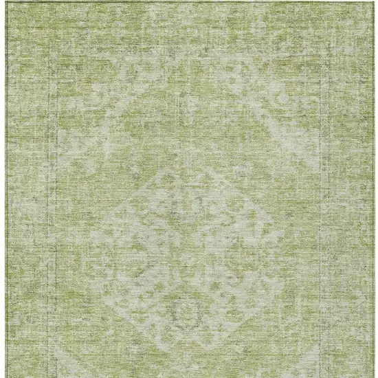 Sage And Ivory Oriental Washable Indoor Outdoor Area Rug Photo 5