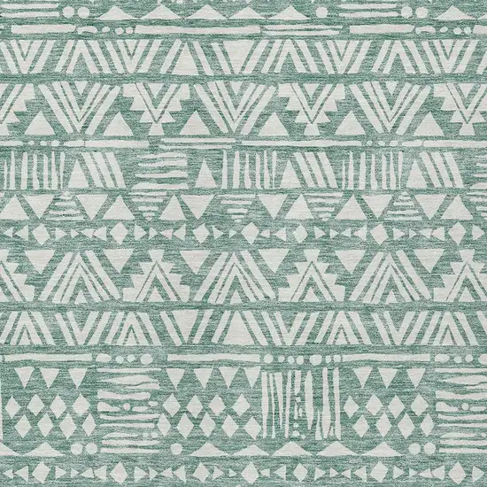 Sage And Ivory Southwestern Washable Indoor Outdoor Area Rug Photo 7