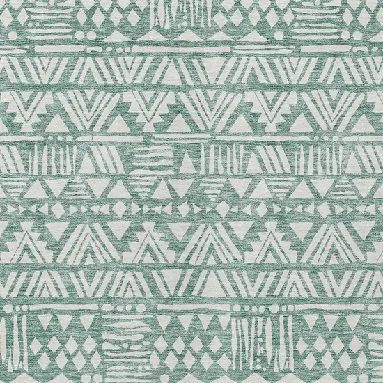 Sage And Ivory Southwestern Washable Indoor Outdoor Area Rug Photo 7