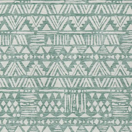 Sage And Ivory Southwestern Washable Indoor Outdoor Area Rug Photo 7