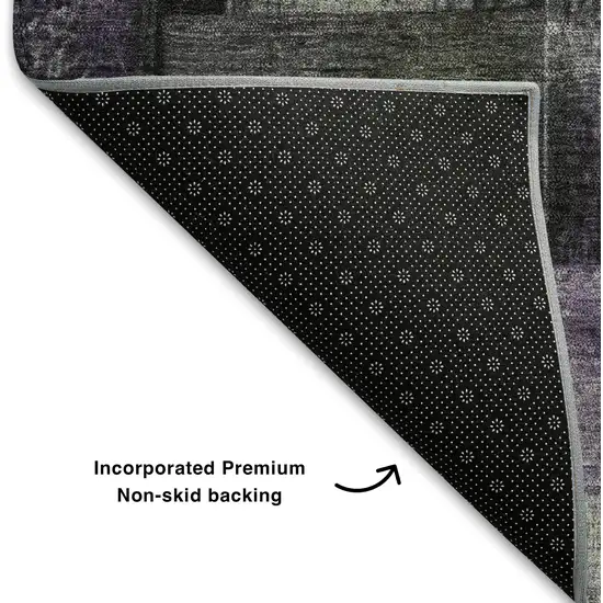 Sage And Lavender Striped Washable Area Rug With UV Protection Photo 7