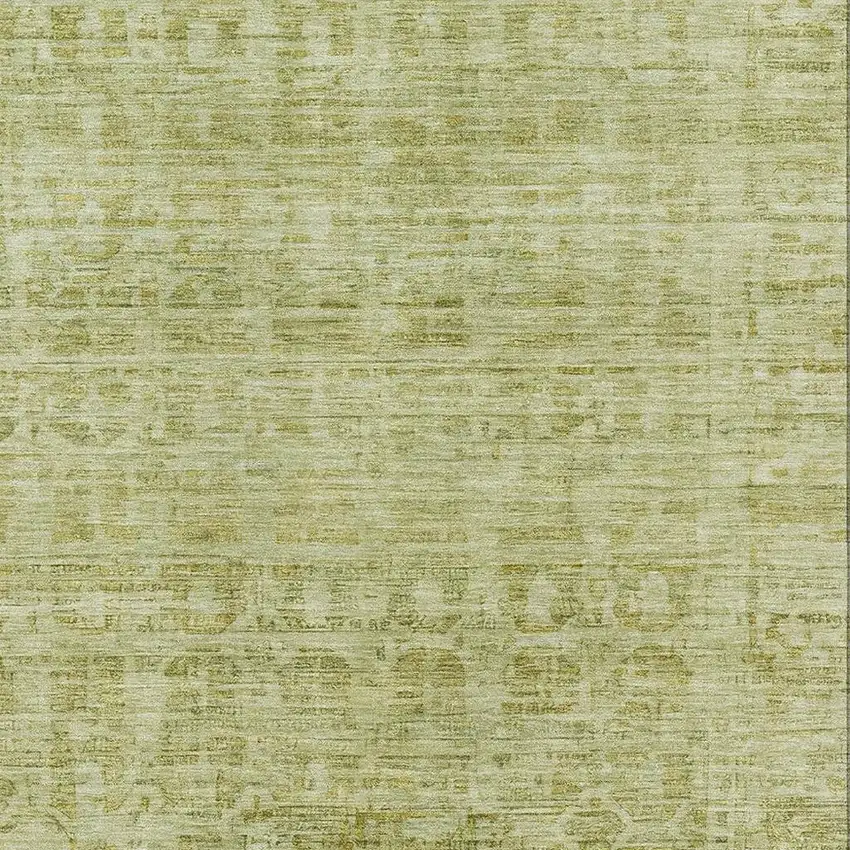 Sage And Mint Green Oriental Washable Area Rug With UV Protection Photo 2