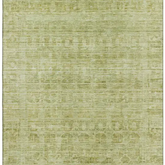 Sage And Mint Green Oriental Washable Area Rug With UV Protection Photo 3