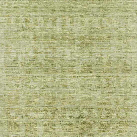 Sage And Mint Green Oriental Washable Area Rug With UV Protection Photo 2