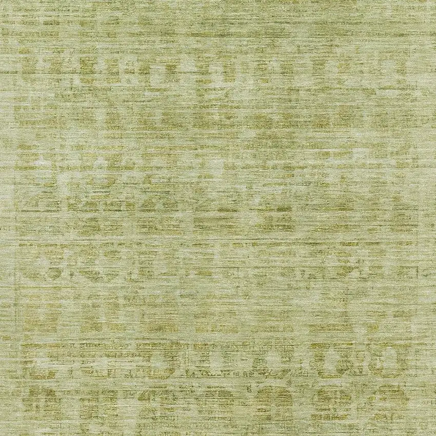 Sage And Mint Green Oriental Washable Area Rug With UV Protection Photo 2