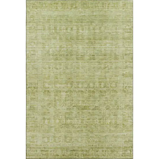 Sage And Mint Green Oriental Washable Area Rug With UV Protection Photo 1