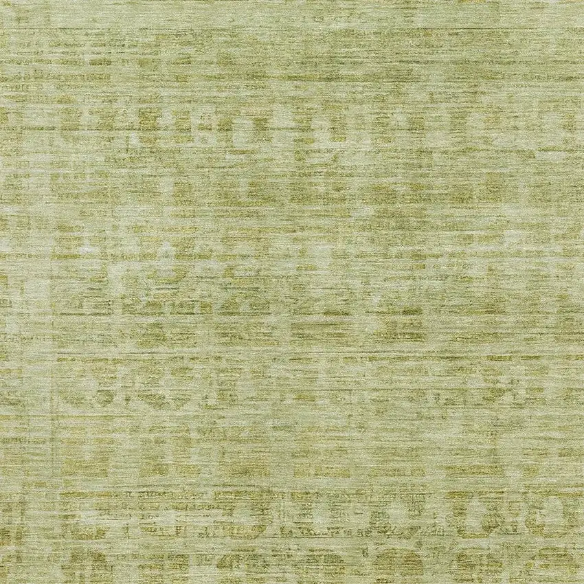 Sage And Mint Green Oriental Washable Area Rug With UV Protection Photo 2