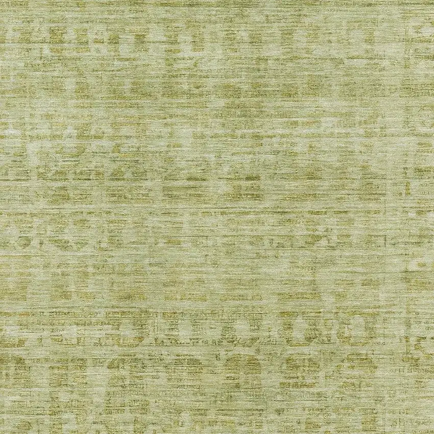 Sage And Mint Green Oriental Washable Area Rug With UV Protection Photo 2