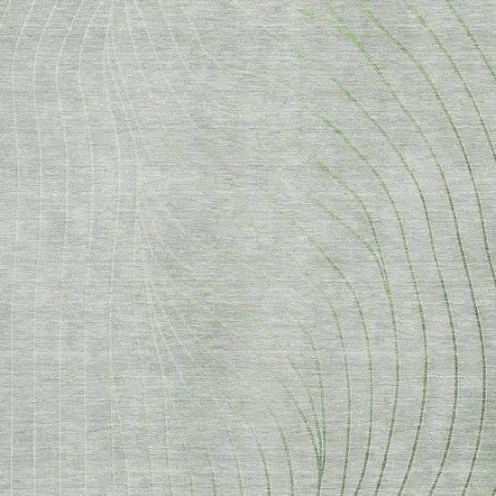 Sage And Silver Abstract Washable Area Rug With UV Protection Photo 3