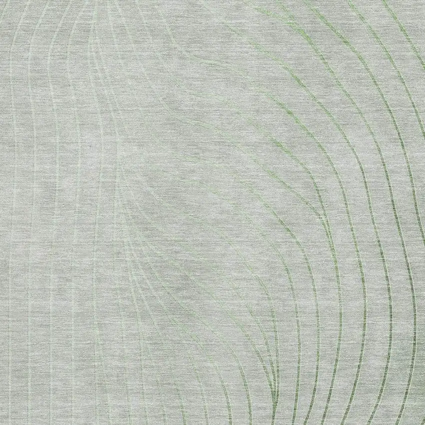 Sage And Silver Abstract Washable Area Rug With UV Protection Photo 3