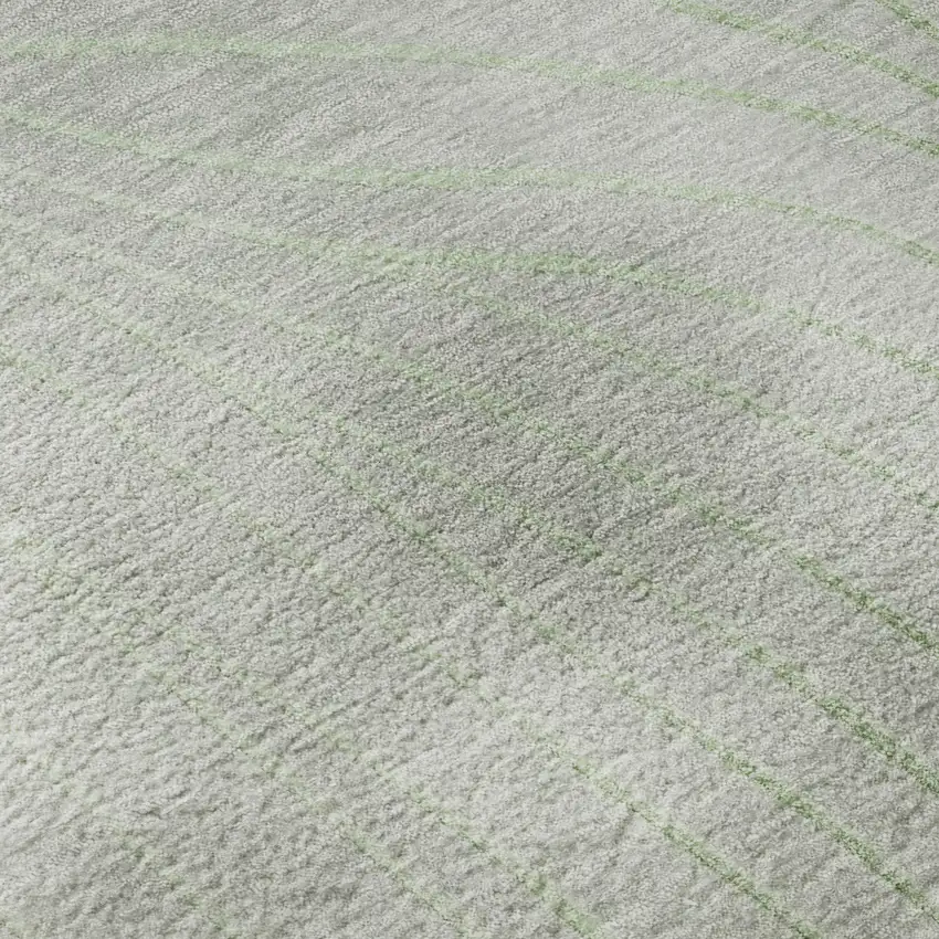 Sage And Silver Abstract Washable Area Rug With UV Protection Photo 8