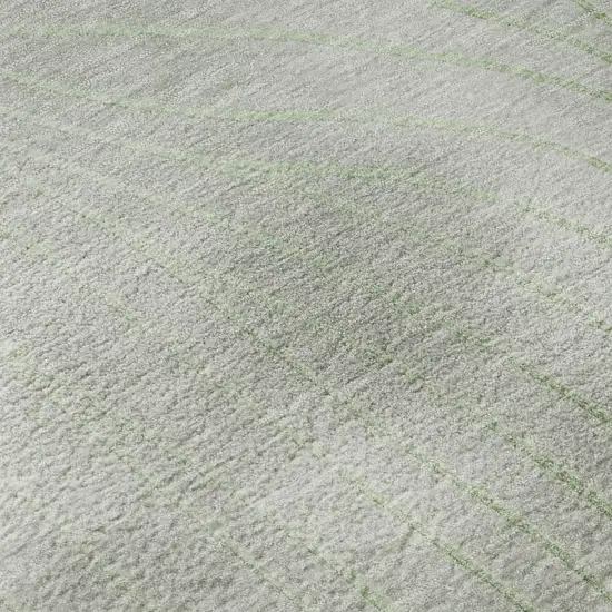 Sage And Silver Abstract Washable Area Rug With UV Protection Photo 8