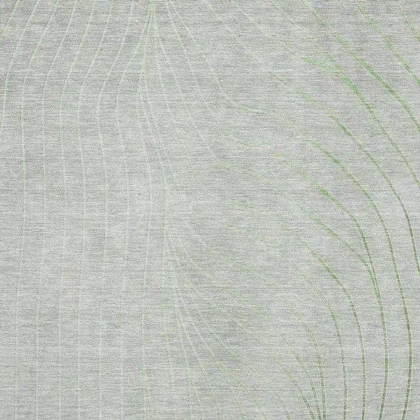 Sage And Silver Abstract Washable Area Rug With UV Protection Photo 3