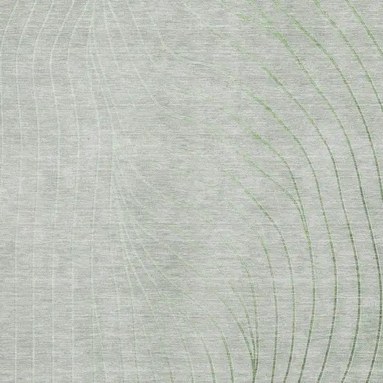 Sage And Silver Abstract Washable Area Rug With UV Protection Photo 3