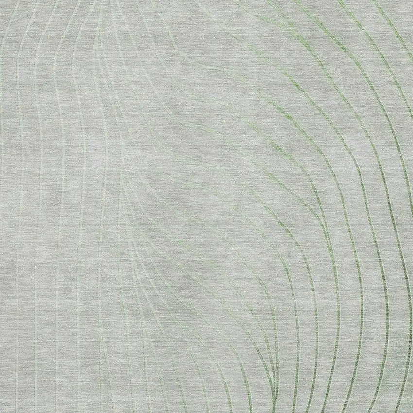 Sage And Silver Abstract Washable Area Rug With UV Protection Photo 3