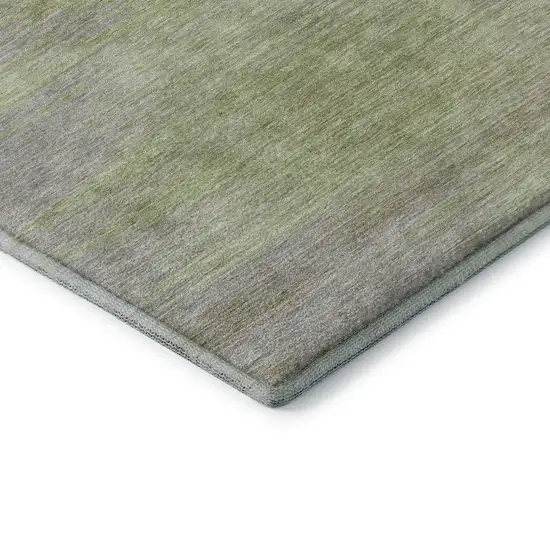 Sage And Taupe Abstract Washable Area Rug With UV Protection Photo 9