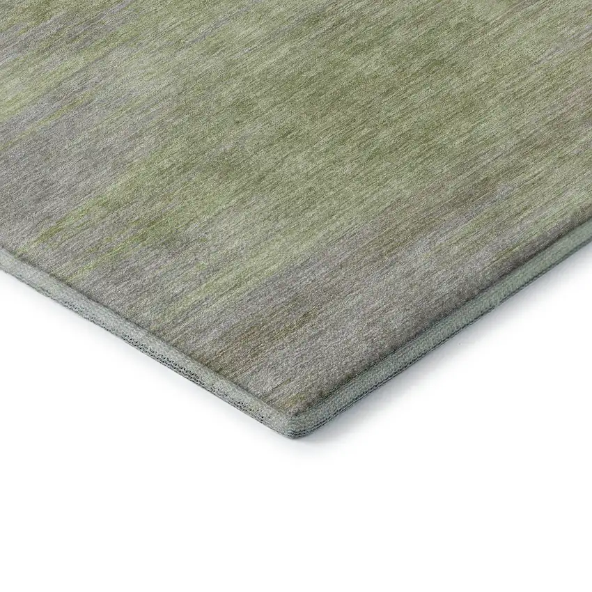 Sage And Taupe Abstract Washable Area Rug With UV Protection Photo 9