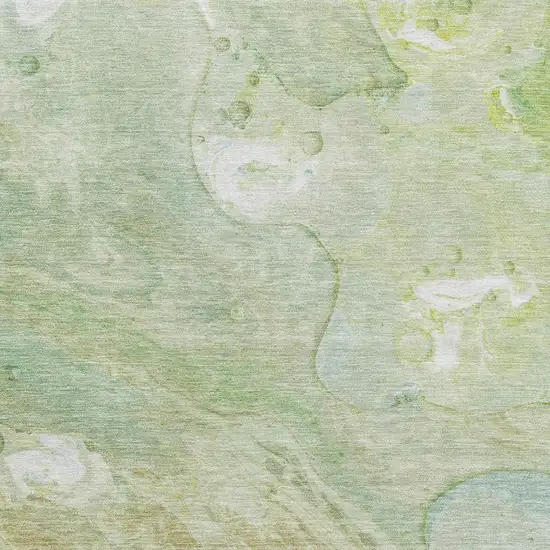 Sage And Teal Abstract Washable Area Rug With UV Protection Photo 3