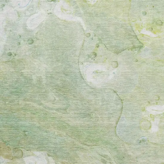 Sage And Teal Abstract Washable Area Rug With UV Protection Photo 3