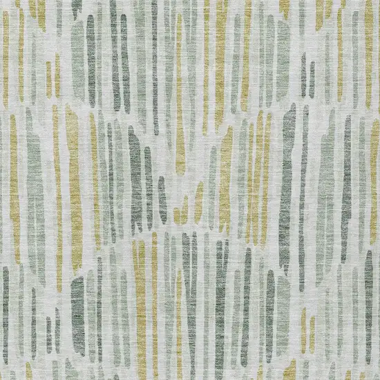 Sage Artichoke Green And Gold Abstract Washable Indoor Outdoor Area Rug Photo 5