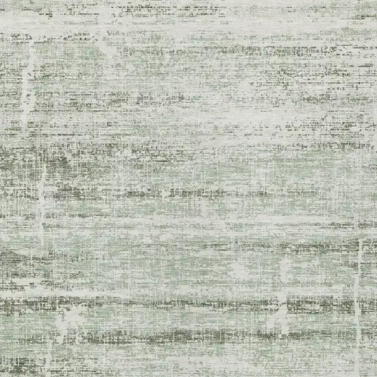 Sage Artichoke Green And Ivory Abstract Washable Indoor Outdoor Area Rug Photo 4