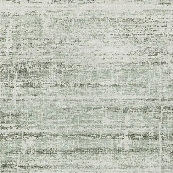 Sage Artichoke Green And Ivory Abstract Washable Indoor Outdoor Area Rug Photo 4