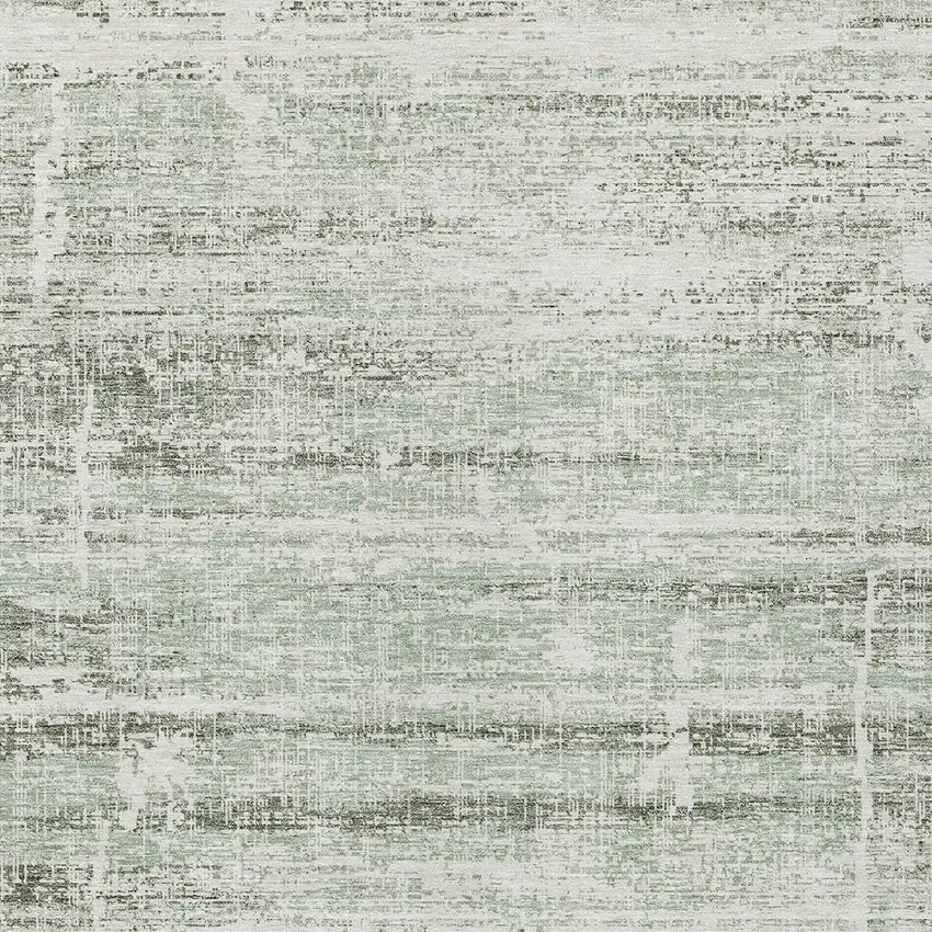 Sage Artichoke Green And Ivory Abstract Washable Indoor Outdoor Area Rug Photo 4