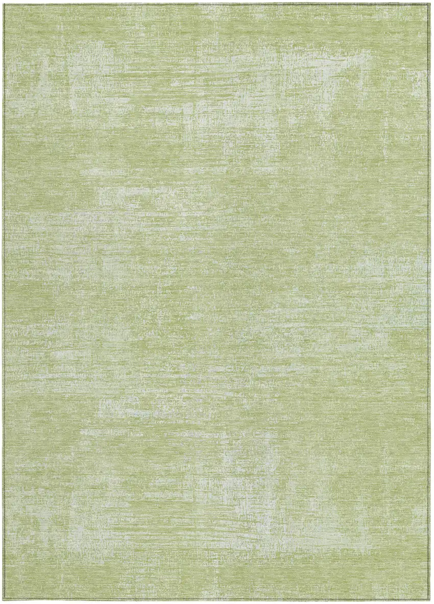Sage Artichoke Green And Mint Green Abstract Washable Indoor Outdoor Area Rug Photo 6