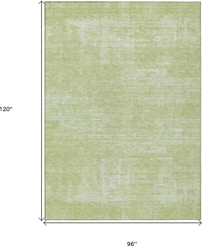 Sage Artichoke Green And Mint Green Abstract Washable Indoor Outdoor Area Rug Photo 3