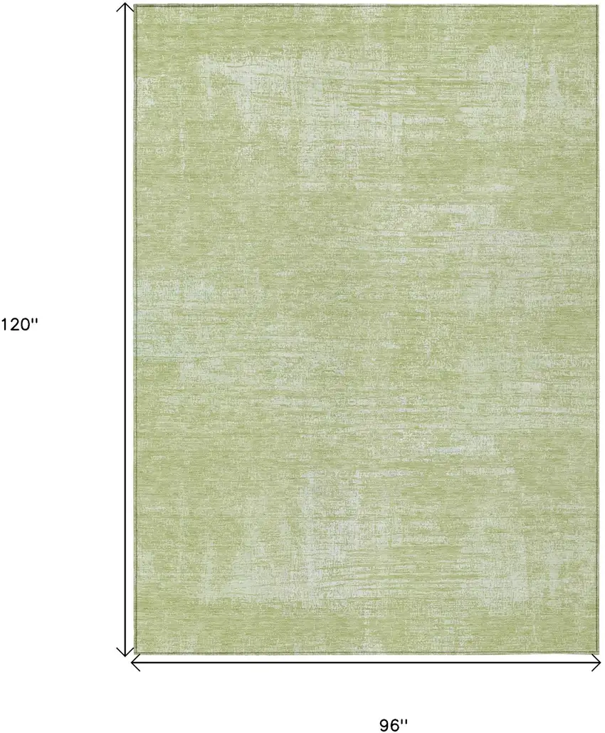 Sage Artichoke Green And Mint Green Abstract Washable Indoor Outdoor Area Rug Photo 3