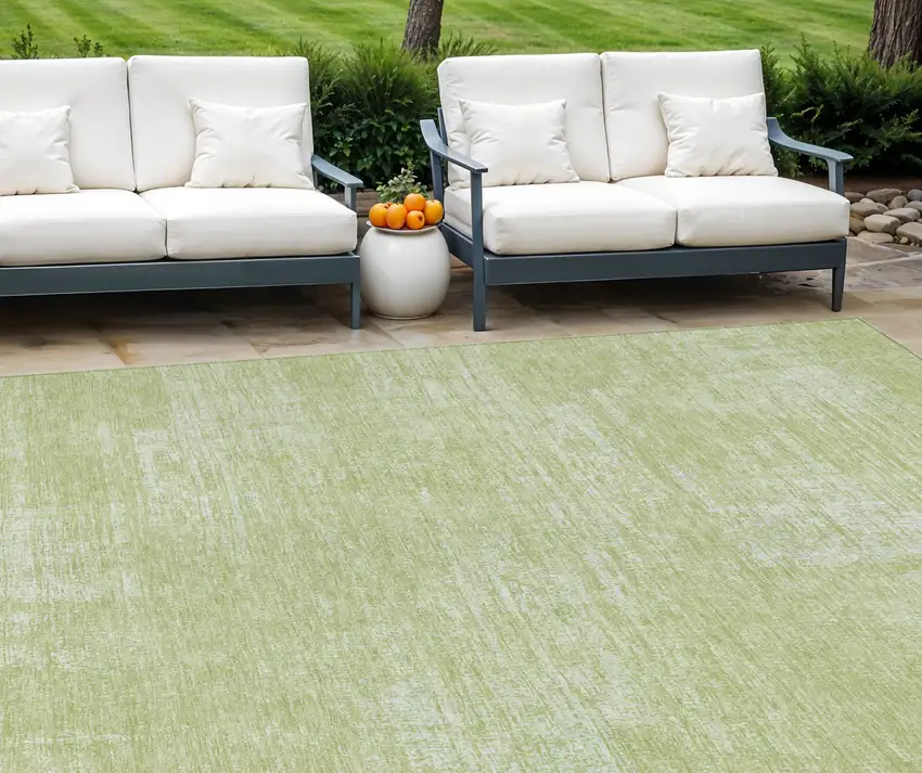 Sage Artichoke Green And Mint Green Abstract Washable Indoor Outdoor Area Rug Photo 2
