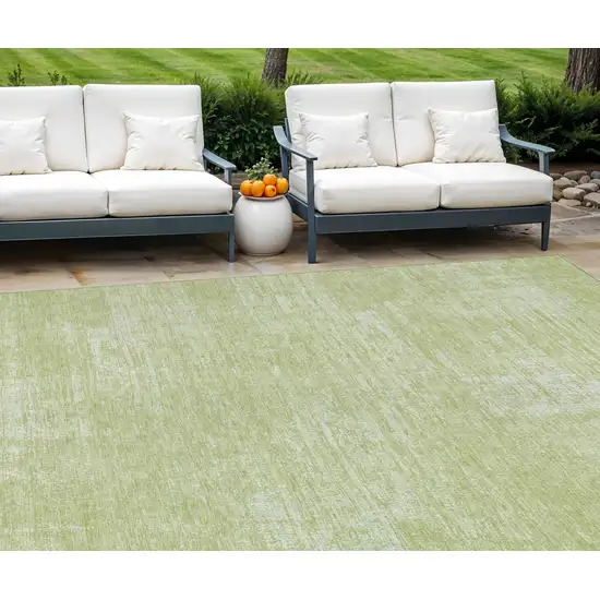 Sage Artichoke Green And Mint Green Abstract Washable Indoor Outdoor Area Rug Photo 2
