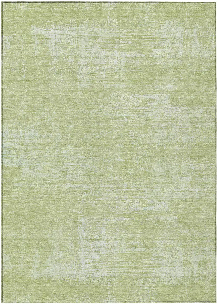Sage Artichoke Green And Mint Green Abstract Washable Indoor Outdoor Area Rug Photo 1