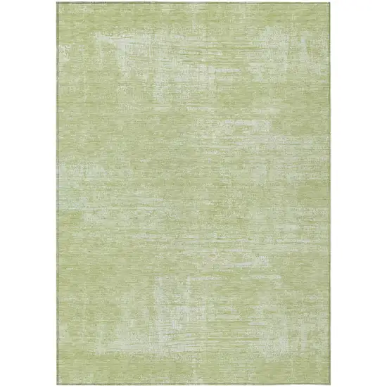 Sage Artichoke Green And Mint Green Abstract Washable Indoor Outdoor Area Rug Photo 1