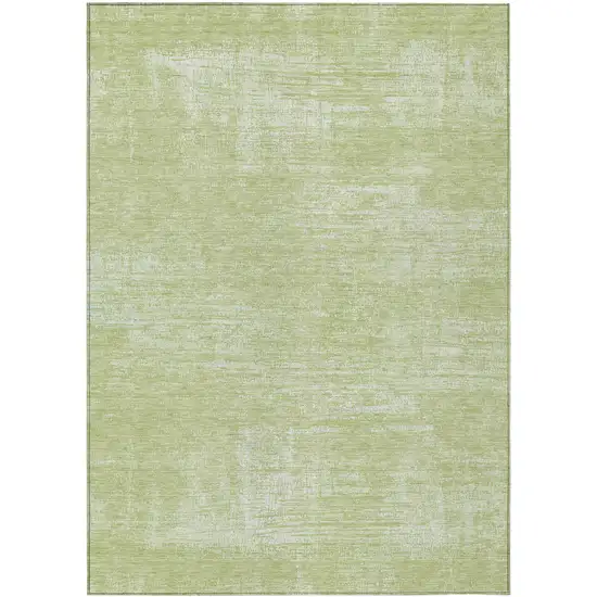 Sage Artichoke Green And Mint Green Abstract Washable Indoor Outdoor Area Rug Photo 1