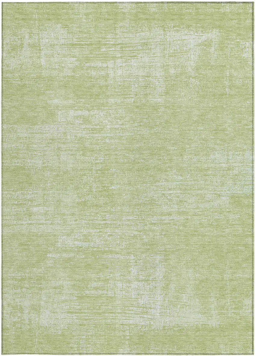 Sage Artichoke Green And Mint Green Abstract Washable Indoor Outdoor Area Rug Photo 3