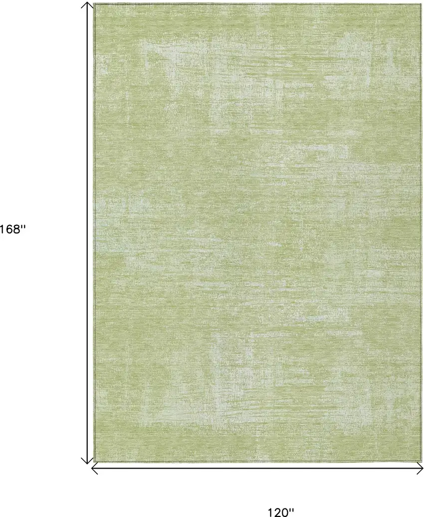 Sage Artichoke Green And Mint Green Abstract Washable Indoor Outdoor Area Rug Photo 3
