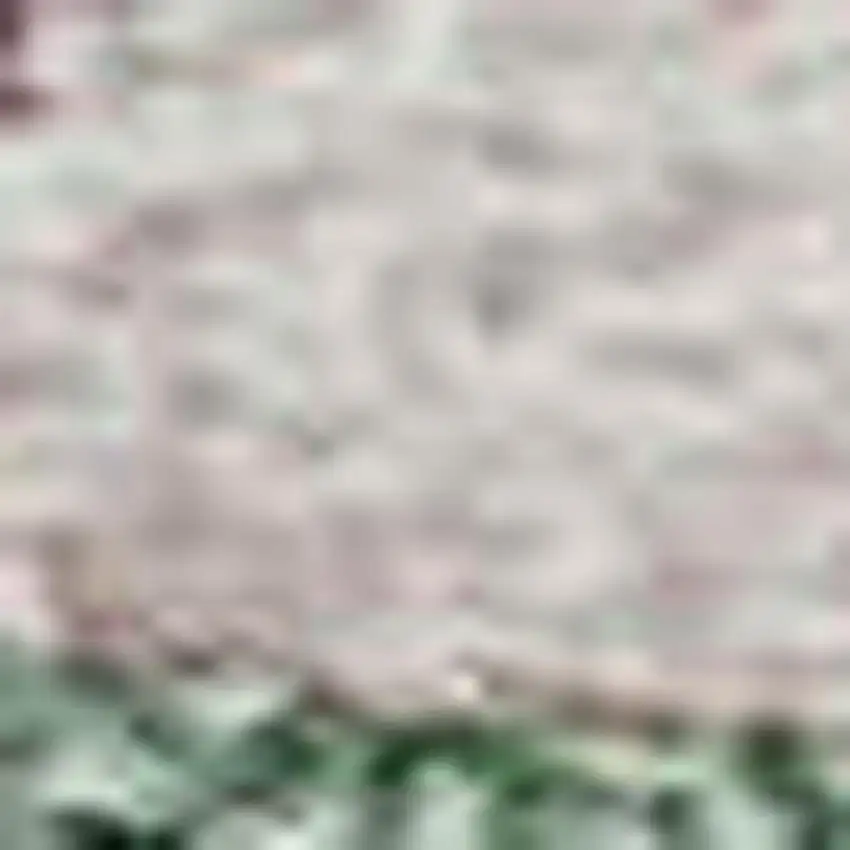 Sage Beige And Blue Floral Washable Area Rug With UV Protection Photo 2