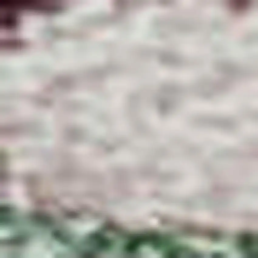 Sage Beige And Blue Floral Washable Area Rug With UV Protection Photo 2