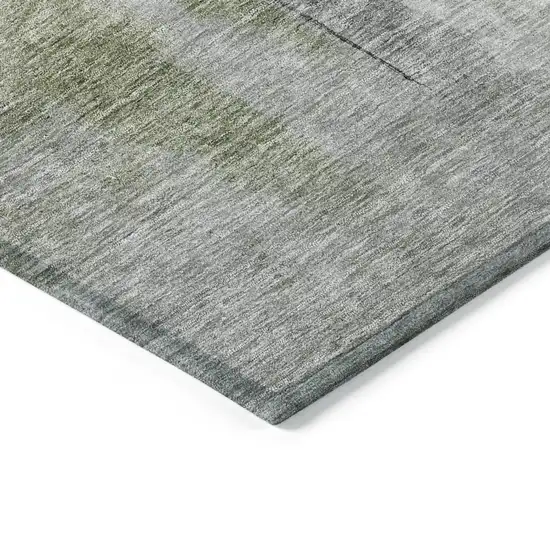 Sage Black And Gray Abstract Washable Indoor Outdoor Area Rug Photo 4