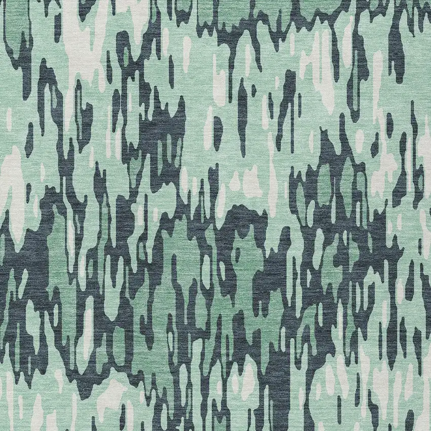 Sage Black And Ivory Striped Washable Indoor Outdoor Area Rug Photo 5