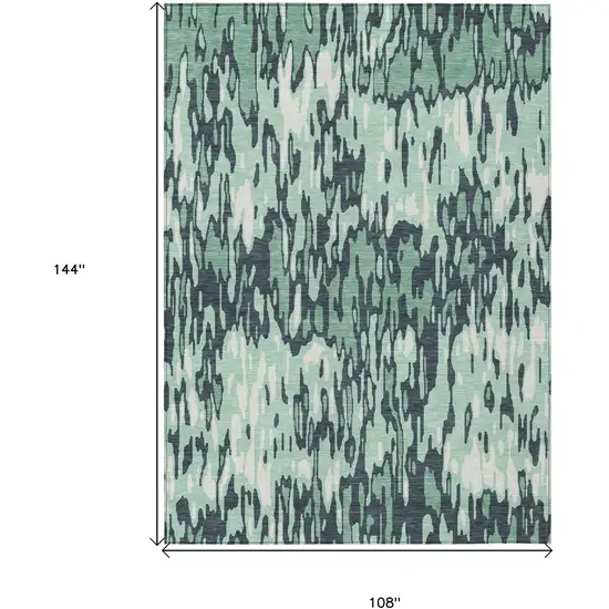 Sage Black And Ivory Striped Washable Indoor Outdoor Area Rug Photo 3