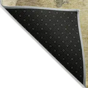 Photo of Sage Brown And Beige Abstract Washable Indoor Outdoor Area Rug