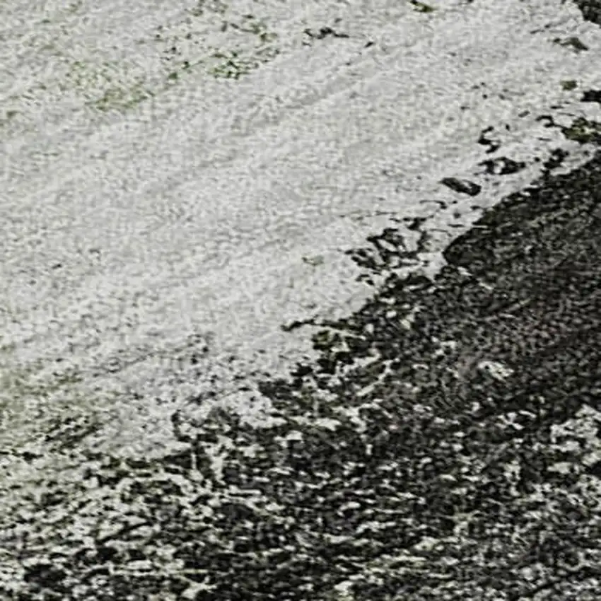 Sage Charcoal And Ivory Abstract Washable Area Rug With UV Protection Photo 2