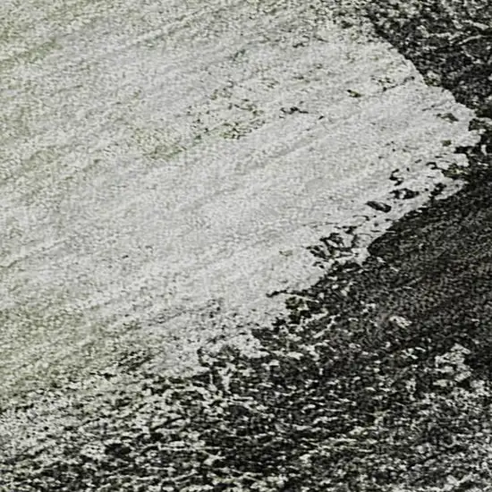 Sage Charcoal And Ivory Abstract Washable Area Rug With UV Protection Photo 3