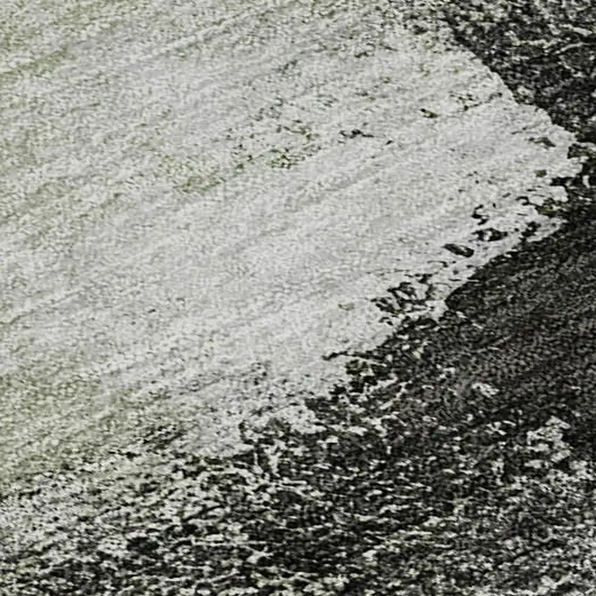 Sage Charcoal And Ivory Abstract Washable Area Rug With UV Protection Photo 3