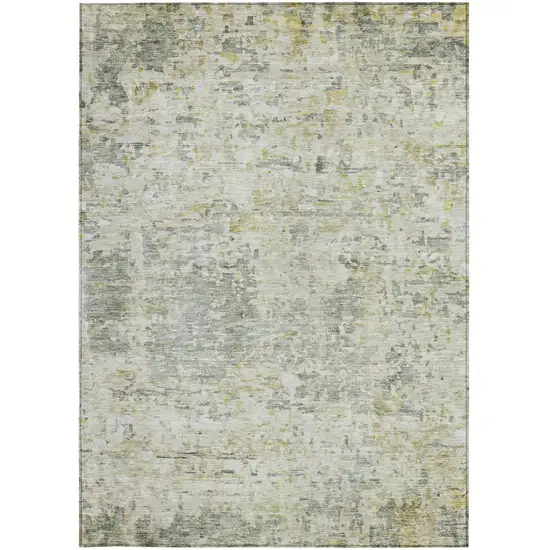 Sage Charcoal And Ivory Abstract Washable Indoor Outdoor Area Rug Photo 5